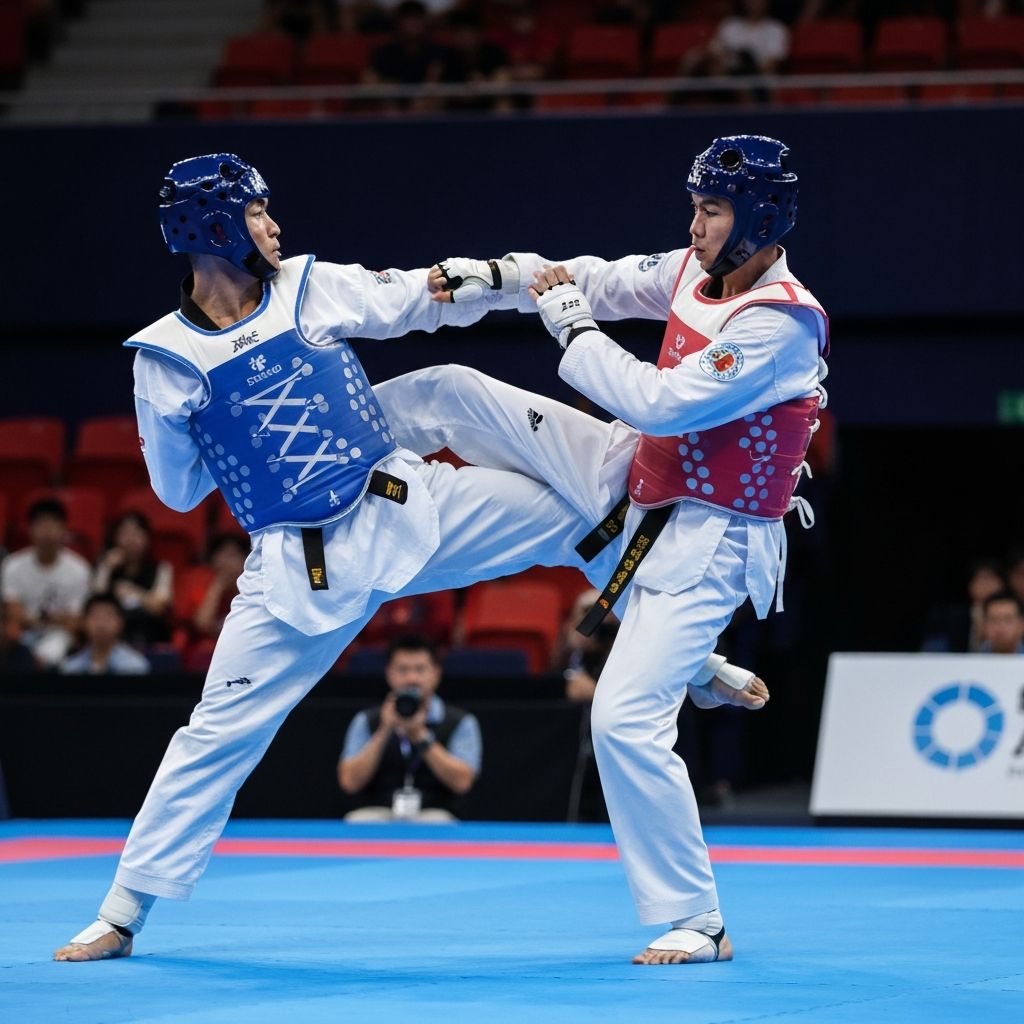 Combat entre athlètes